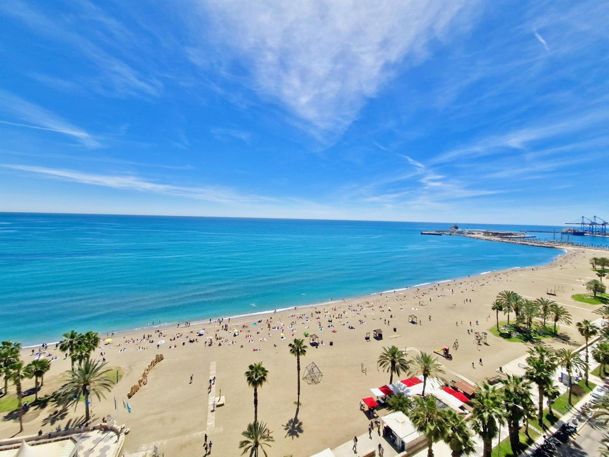Sr Malagueta Beach Front Wonderful Sea View Málaga Exteriör bild